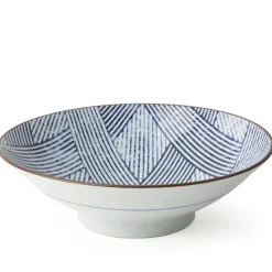 MIYA Company Aizome Shima Serving Bowl - the perfect gift available at Miya