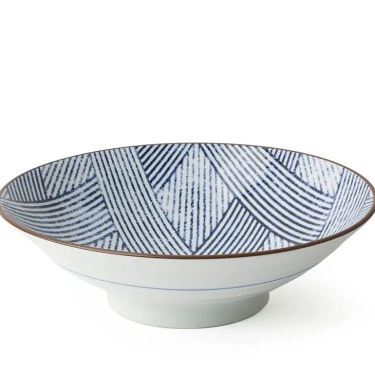 MIYA Company Aizome Shima Serving Bowl - the perfect gift available at Miya