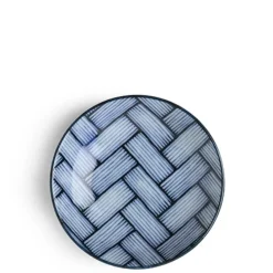 MIYA Company Ajiromon Blue and White Basketweave Design Collection Made in Japan Available At Miya.