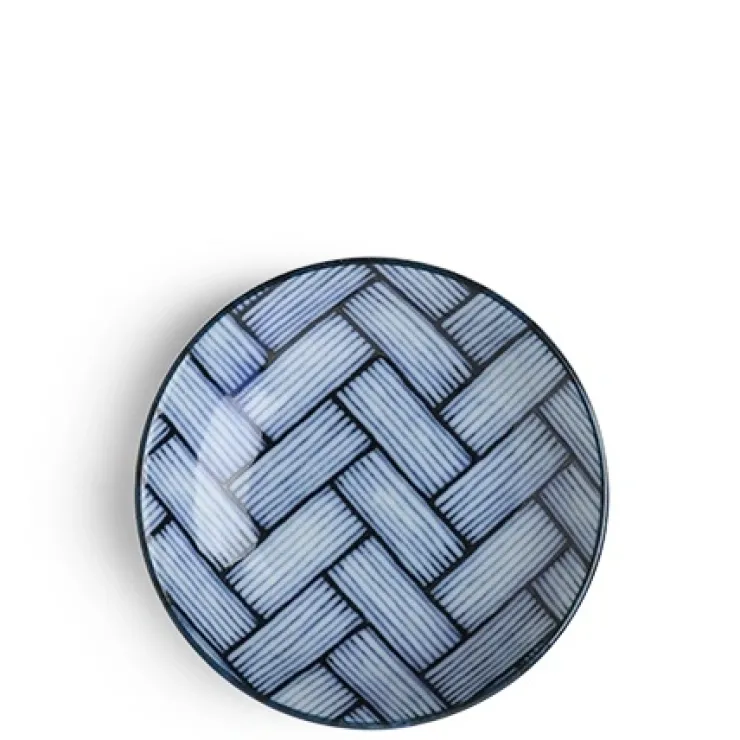 MIYA Company Ajiromon Blue and White Basketweave Design Collection Made in Japan Available At Miya.