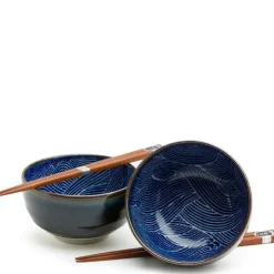 MIYA Company Aranami 5" Bowl For Two Set at Miya