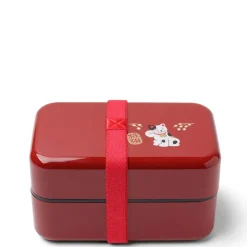 MIYA Company Bento Box Fortune Cat Red