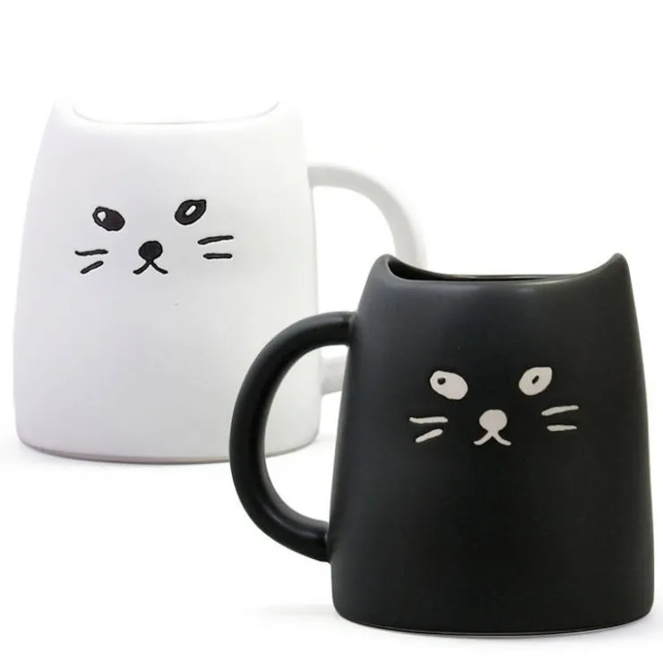 MIYA Company Black & White Cat Mug Set