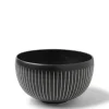 MIYA Company Black Cosmos Horsetails Bowl 6-1/4"