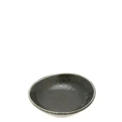 MIYA Company Black Cosmos Shell Sauce Dish 3-1/4"