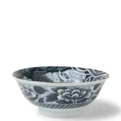 MIYA Company Black Ko-Imari Carp Bowl 8-1/4"