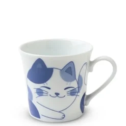 MIYA Company Blue & White Blue Cat Themed Tableware Made in Japan Available at Miya.