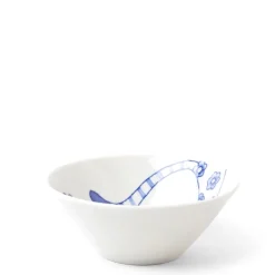 MIYA Company Blue & White Cat 4.5" Rice Bowl