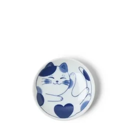 MIYA Company Blue & White Cat themed tableware made in Japan available at Miya.
