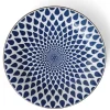 MIYA Company Blue & white rain design dinner large plate made in Japan available at Miya.
