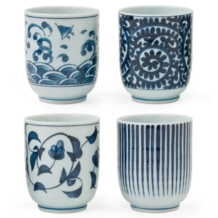 MIYA Company Blue & White Teacup Set