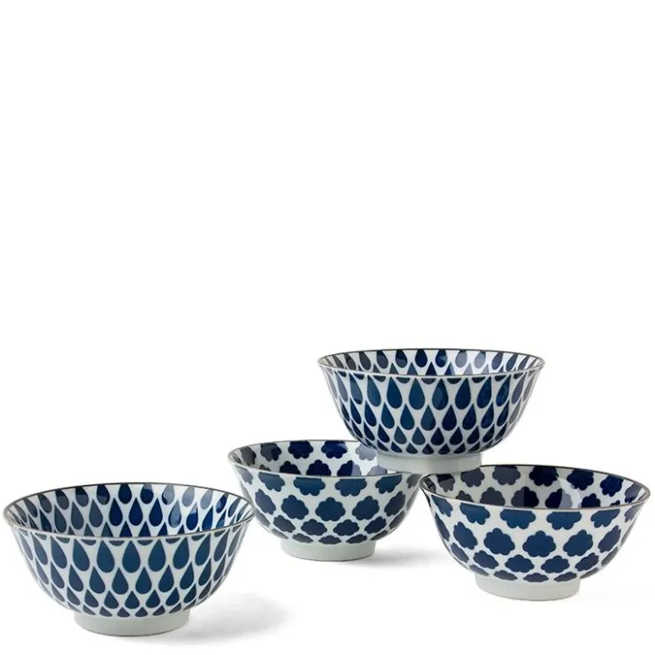 MIYA Company Blue and white ceramic bowl set made in Japan available at Miya!