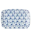 MIYA Company Blue and white rabbit design trinket tray or snack plate made in Japan available through Miya.
