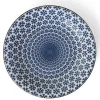 MIYA Company Blue and white snow design dinner large plate made in Japan available at Miya.