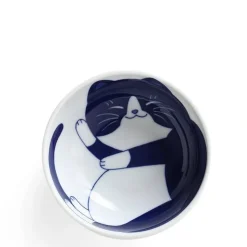 MIYA Company Blue Cats grace these fun tableware pieces made in Japan available at Miya.