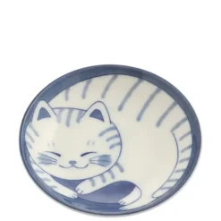 MIYA Company Blue Cats 3.75" Sauce Dish
