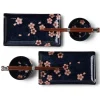 MIYA Company Blue ceramics with pink sakura design made in Japan available at Miya.