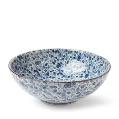 MIYA Company Blue Flowers 8.25" Bowl