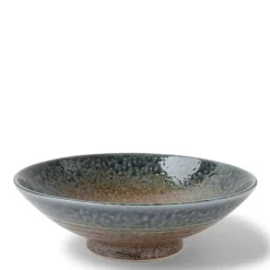 MIYA Company Blue Sand Crackle Bowl 9-1/2"