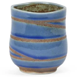 MIYA Company Blue Swirl 10 Oz. Teacup