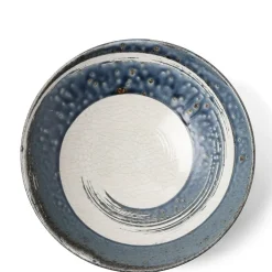 MIYA Company Blue Swirl 9.75" Serving Bowl