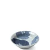 MIYA Company Blue Textile Petals Sauce Dish