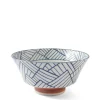 MIYA Company Blue White Ramen Bowl 7" Ajiromon