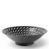 MIYA Company Bowl Black Choctaw Swirl 10"