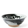 MIYA Company Bowl Blue Whale Waves 8"