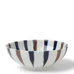 MIYA Company Bowl Brown Indigo Spokes 8-3/8"