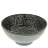 MIYA Company Bowl Silver Blue Granite Design 7-3/4"
