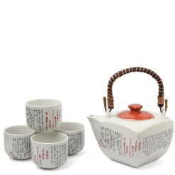 MIYA Company Calligraphy White Tea Set at Miya