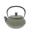 MIYA Company Cast Iron Green/Bronze Hobnail Teapot 0.65L