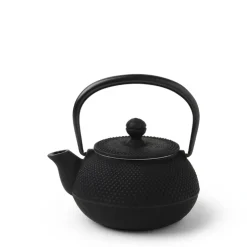 MIYA Company Cast Iron Teapot Black Hobnail 0.325L