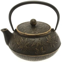 MIYA Company Cast Iron Teapot Black Maple
