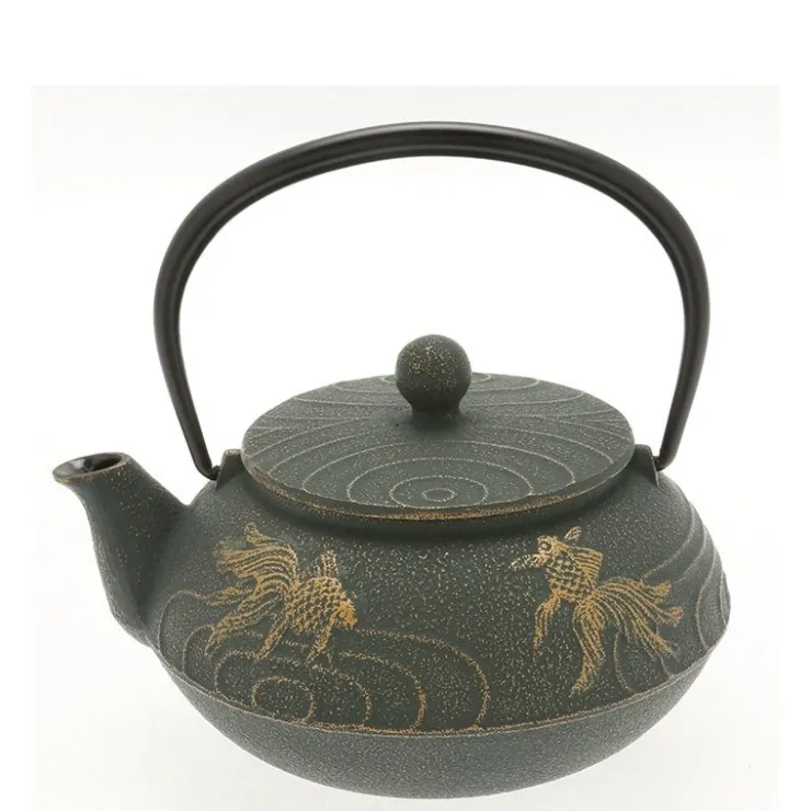 MIYA Company Cast Iron Teapot Bronze Goldfish