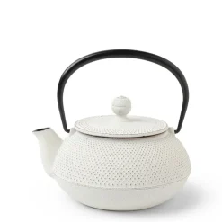MIYA Company Cast Iron Teapot Gold Linen Hobnail 0.65L