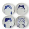 MIYA Company Cat Face 4.75" Plate Set