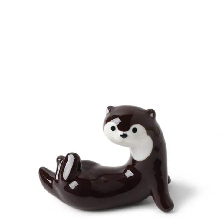 MIYA Company Chopstick Rest Otter Dark Brown