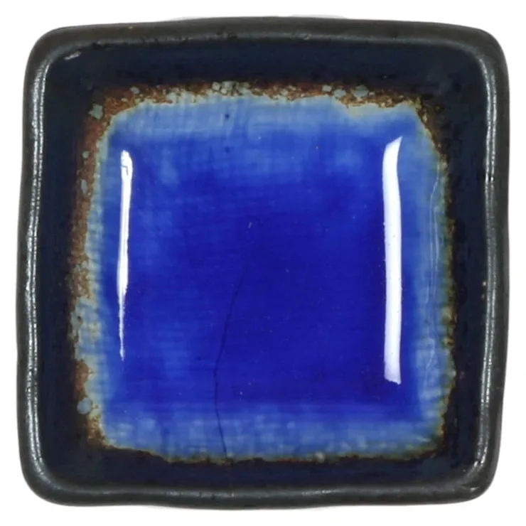 MIYA Company Cobalt Blue 3" Square Sauce Dish at Miya