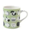 MIYA Company Cozy Cats 8 Oz. Mug - Green
