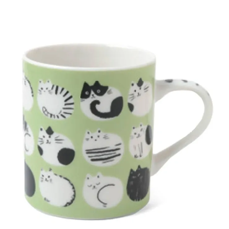 MIYA Company Cozy Cats 8 Oz. Mug - Green