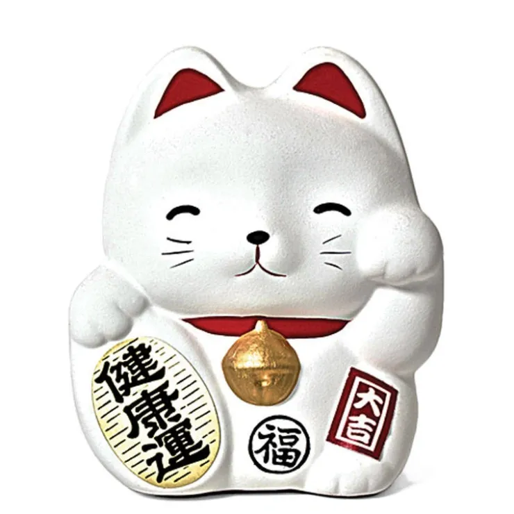 MIYA Company Feng Shui Fortune Cat Bank - White