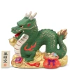 MIYA Company Figurine Dragon Green with Gold Fortune