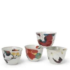 MIYA Company Floral Design Teacup Set Made in Japan Available at Miya.