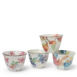 MIYA Company Floral Design Teacup Set Made in Japan Available at Miya.