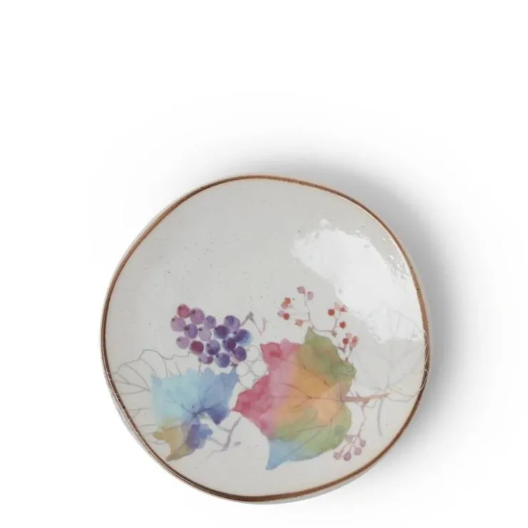 MIYA Company Floral Mini Plate Rainbow Leaves
