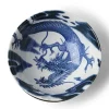 MIYA Company Flying Dragon Themed Bowls in Blue and White Mae in Japan available at Miya.
