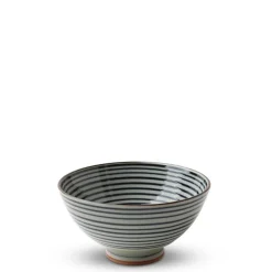 MIYA Company Green Celadon Geometric Chevron Pattern Rice Bowls Made in Japan Available at Miya.