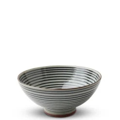 MIYA Company Green Celadon Geometric Chevron Pattern Rice Bowls Made in Japan Available at Miya.